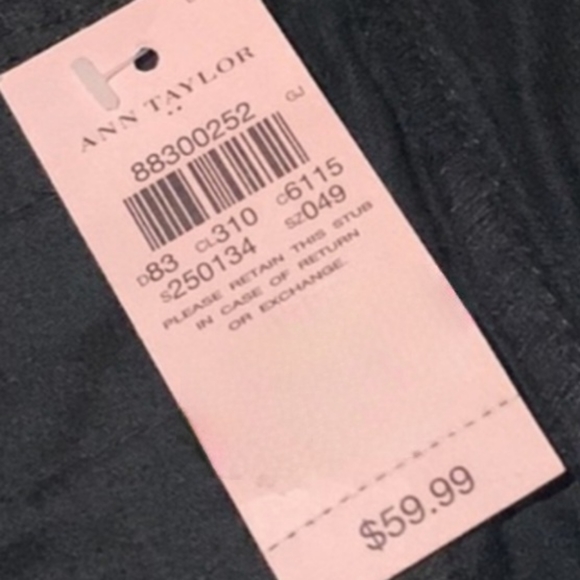 Ann Taylor Lined Black Pants in Size 12 Side Zip Wide Band Panel - Picture 6 of 11